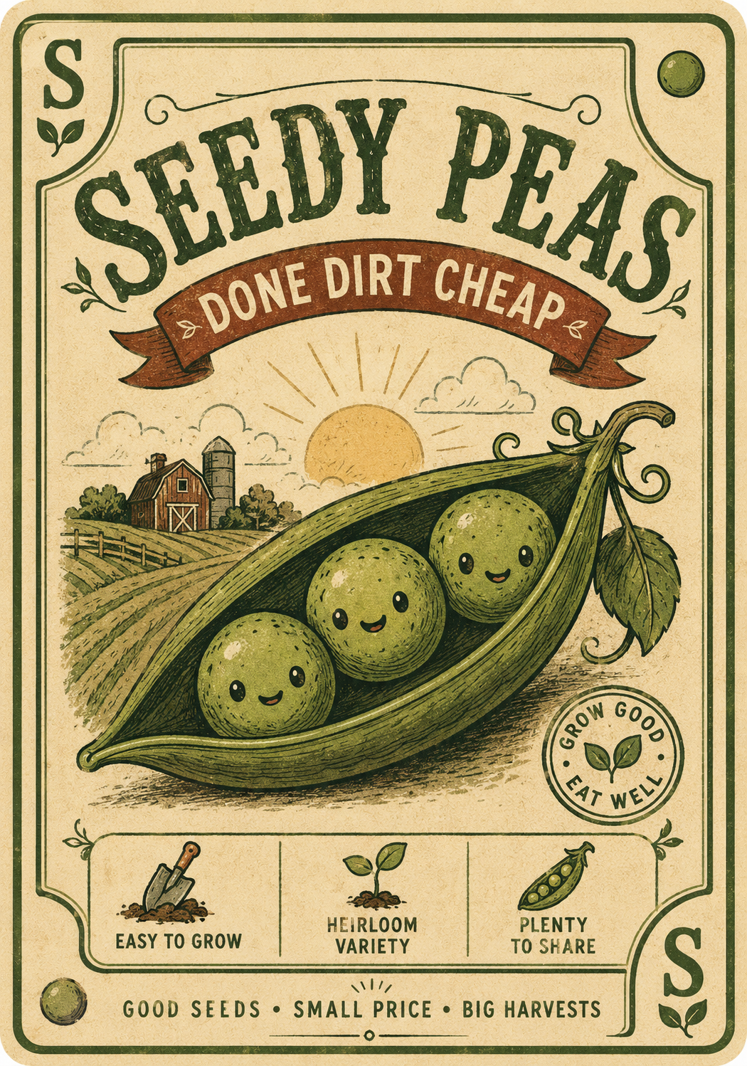Seedy Pea seed packet